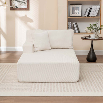 Chaise longue avec accoudoirs avec coussin