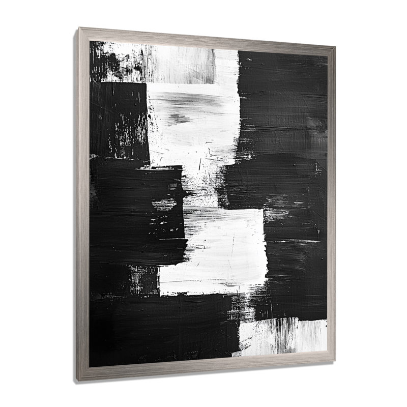 Onder - Abstract Canvas Prints, 32" H x 16" W, Reproduction encadrée d'une seule photo, Silver