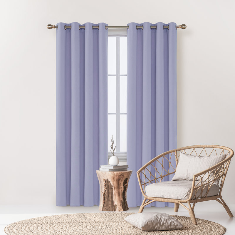 Borunda Room Darkening Curtain Single Panel, 26" W x 63" L, Red