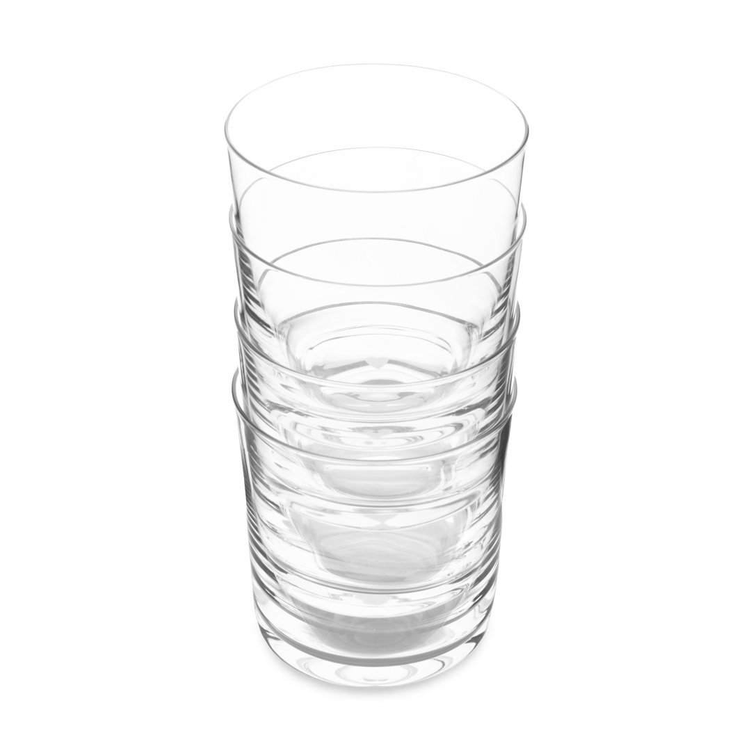 Jamie Oliver Big Love Top Tumblers, Set of 4 Drinking Glasses, Ideal for Water or Cocktails, 320ml