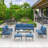 Charlsa 9 - Person Patio Conversation Set with Cushions-1415176415