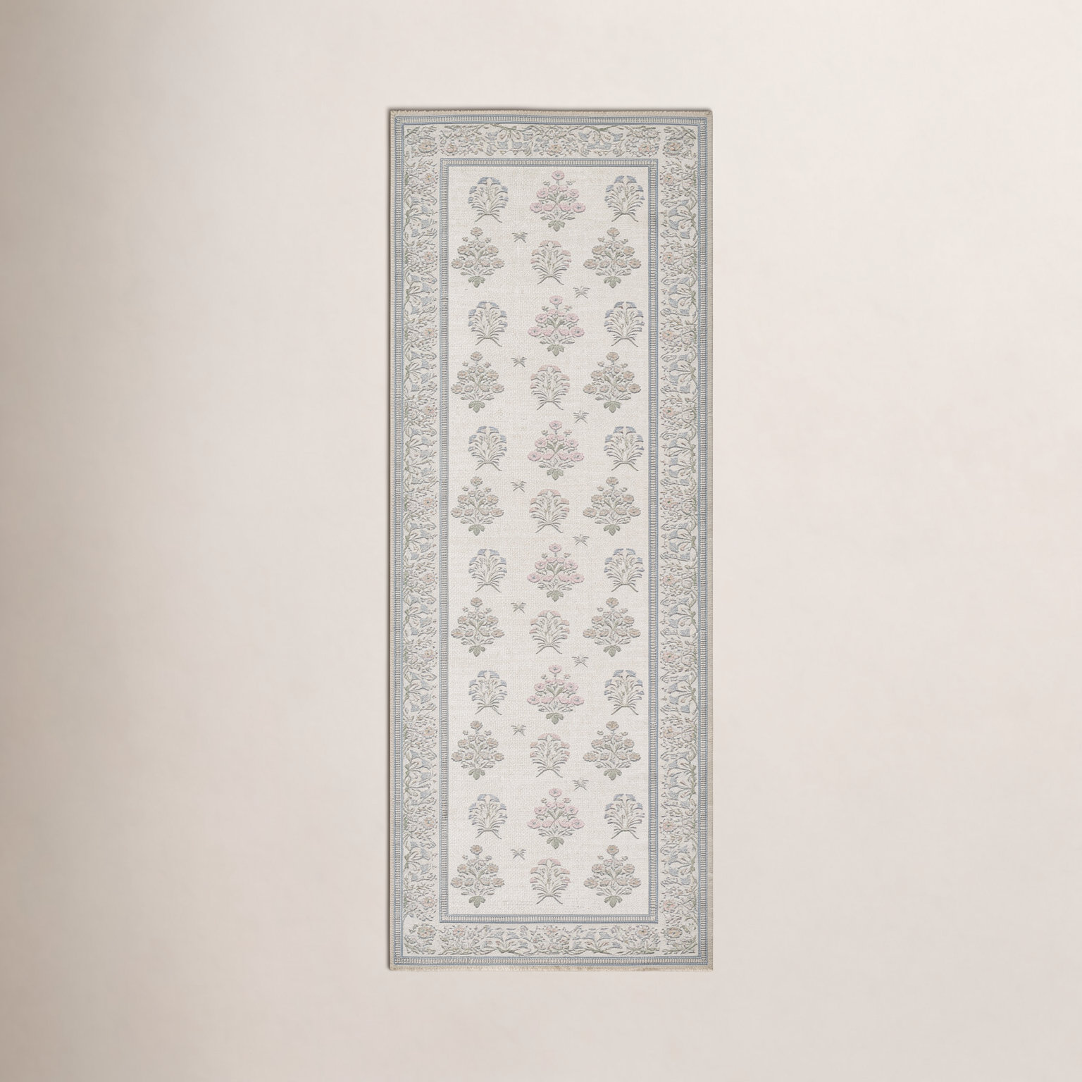 Myla Machine Washable Floral Area Rug, Runner 2'8" x 7'10"
