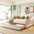 Beige Full Size Daybed With Trundle And Fleece Wireless-901780617-901780596