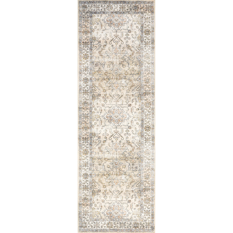 Tapis persan antitaches Britt, Tapis de couloir 2 pi 6 po x 8 pi