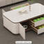 Table basse en pierre micro-cristalline avec rangement-1195848575
