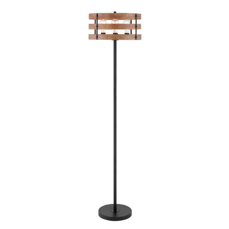 Belle 67'' Traditional Floor Lamp, Dark Brown, Brown
