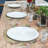 Embroidered Beige Round Doilies with Embroidered Pink Roses, Daisies for Elegant Dining Table Decor