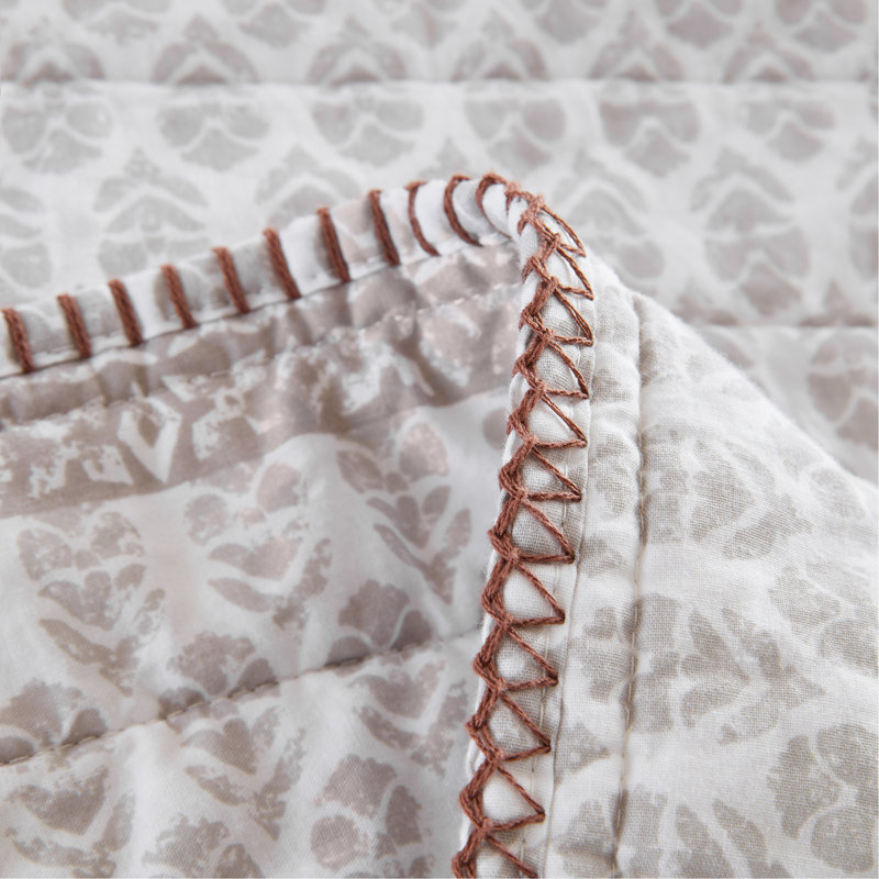 3-Piece Full/Queen Quilt Set,Clay