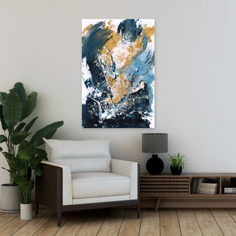 Art contemporain contemporain abstrait, H 36 po x l 24 po