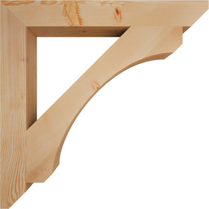 Support en bois / corbeau, Douglas (lisse), H 32 po x l 3,5 po x P 32 po