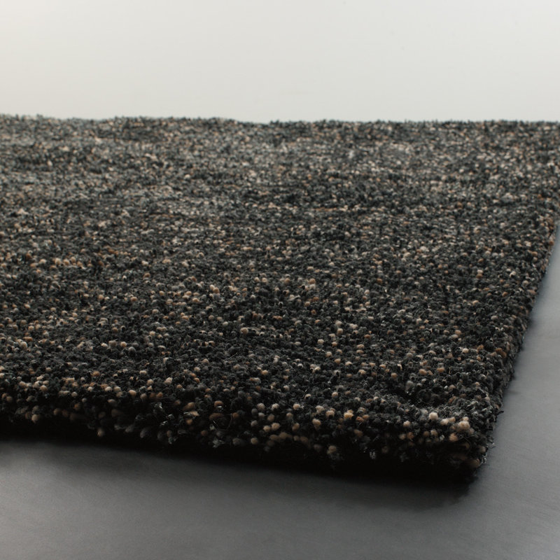 Tapis de zone noire Rania, Rectangle 5 pi x 7 pi 6 po