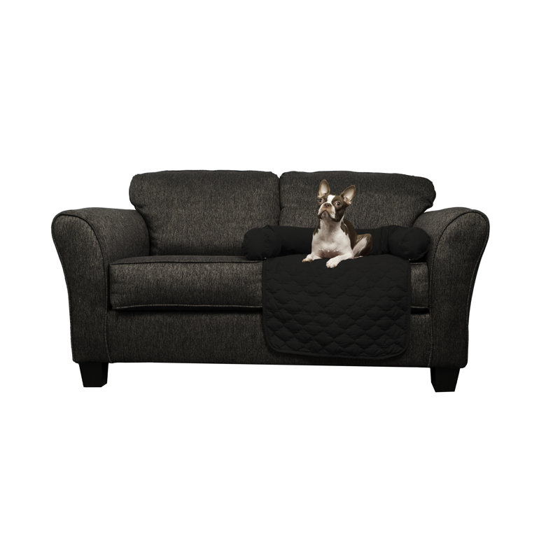 Housse pour causeuse réversible, Argent / noir