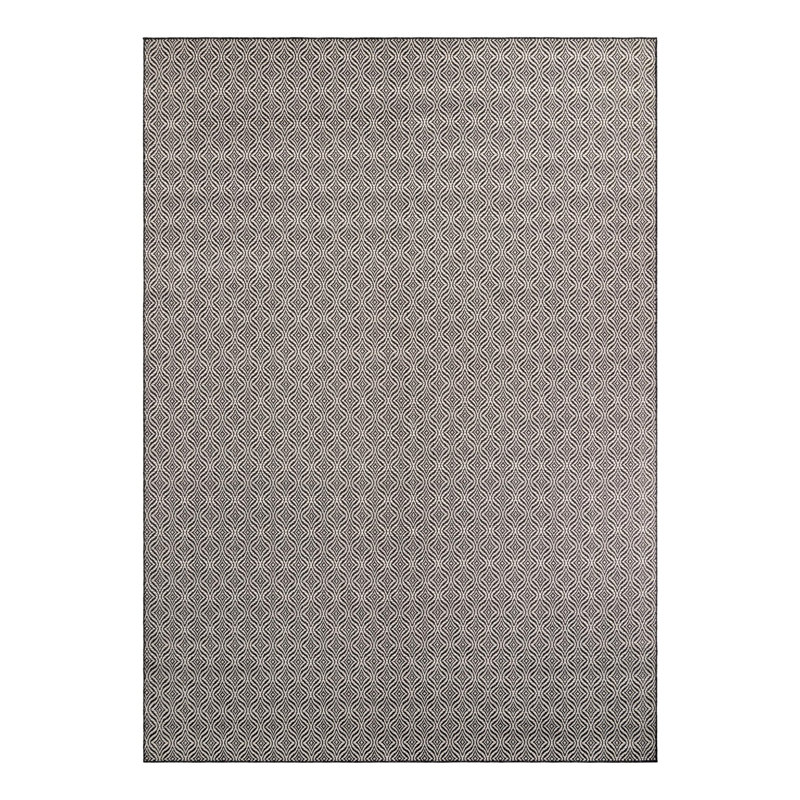 Tapis gris anthracite / ivoire Alishba, Rectangle 10 pi x 14 pi 1 po