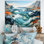 Paysage sauvage de plage I, reproduction sur toile