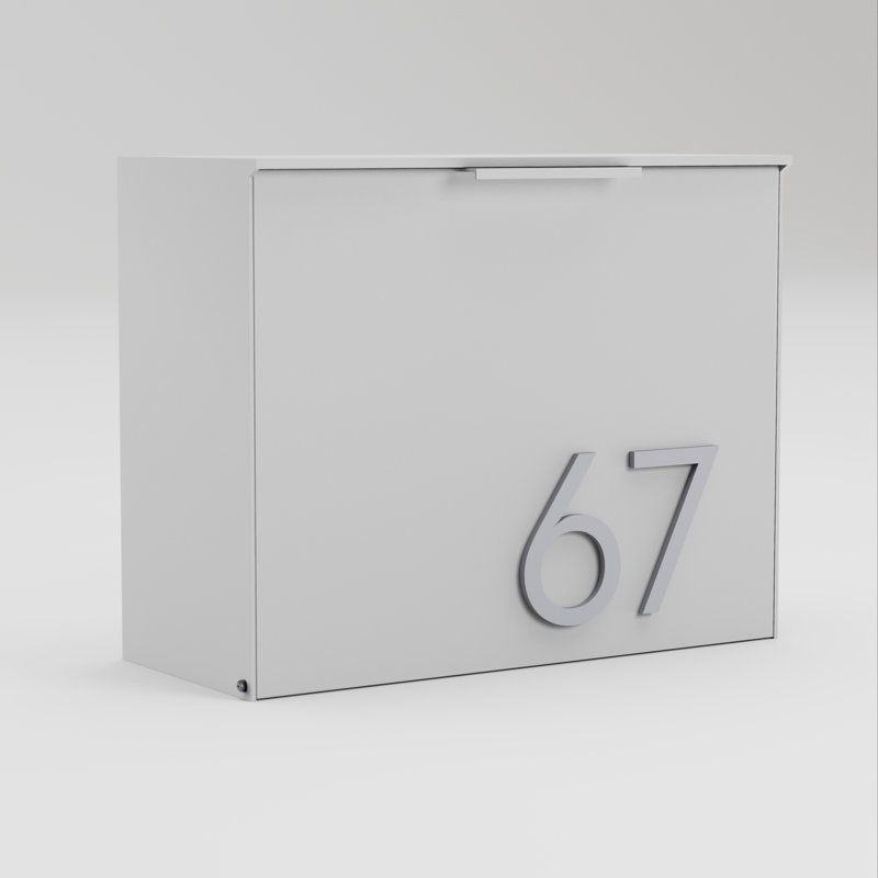 Boîte aux lettres murale Cubby, Blanc, Oui, Argent