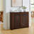 Mid Century Modern Rattan Sideboard Buffet Cabinet With Outlet Holes, Coffee Bar Wine Bar Credenza, Walnut Storage For Entryway, Living Room, Kitchen, Dining Room | Gift Idea-1482815013