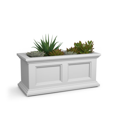 The Anastasiya Resin Window Box Planter with Water Reservoir