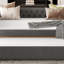 Lit de jour double, canapé-lit capitonné capitonné avec couchette, lit de jour avec bouton et clou en cuivre sur accoudoirs carrés, lit de jour double avec couchette simple