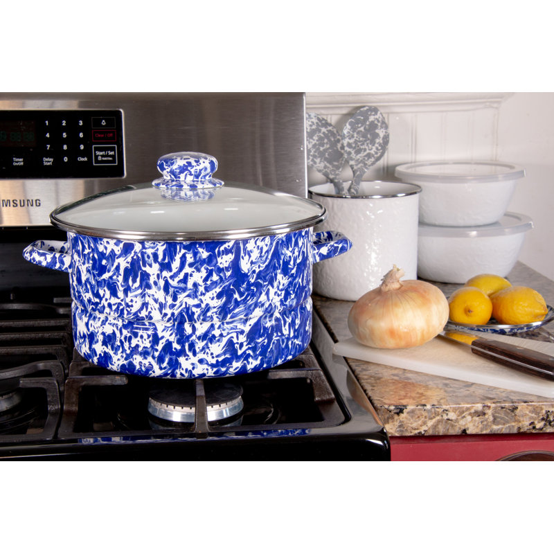 Cobalt Swirl 6 qt Stock Pot