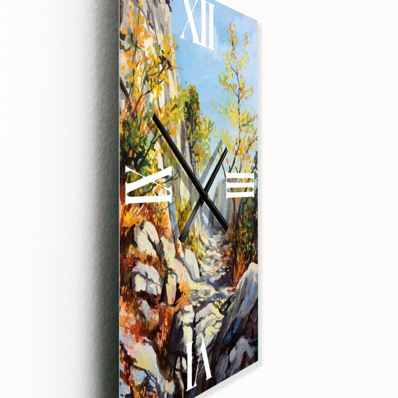 Marble Path in Autumn - Horloge murale traditionnelle, Grand