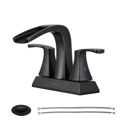 Robinet pour salle de bain à 2 poignées avec drain Doris