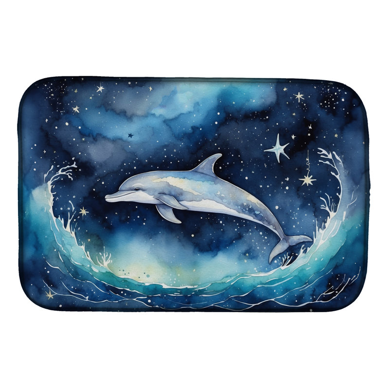 Tapis de séchage Dolphin in a Starry Sea