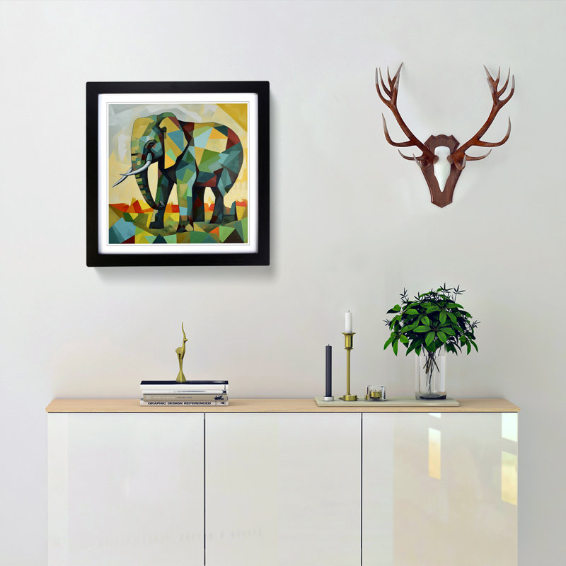 Single Picture Frame Print on Wood, Black