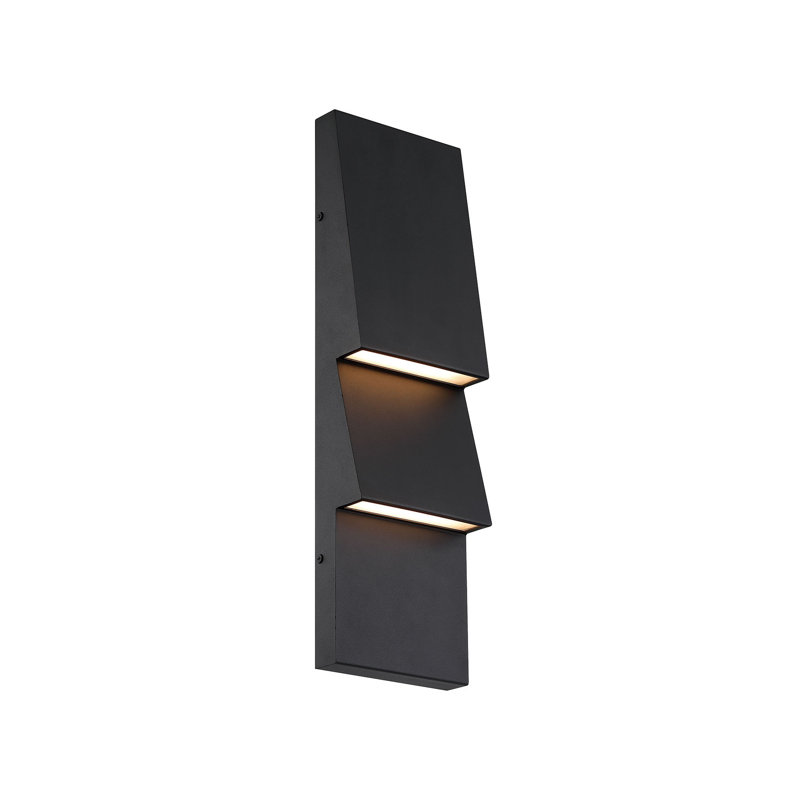 Nanton, extérieur, 2 lumières, 19 po, sable, Noir, noir, noir, noir