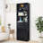 Black Ghore With 3-Layer 1-Drawer 2-Door 70.86in.H