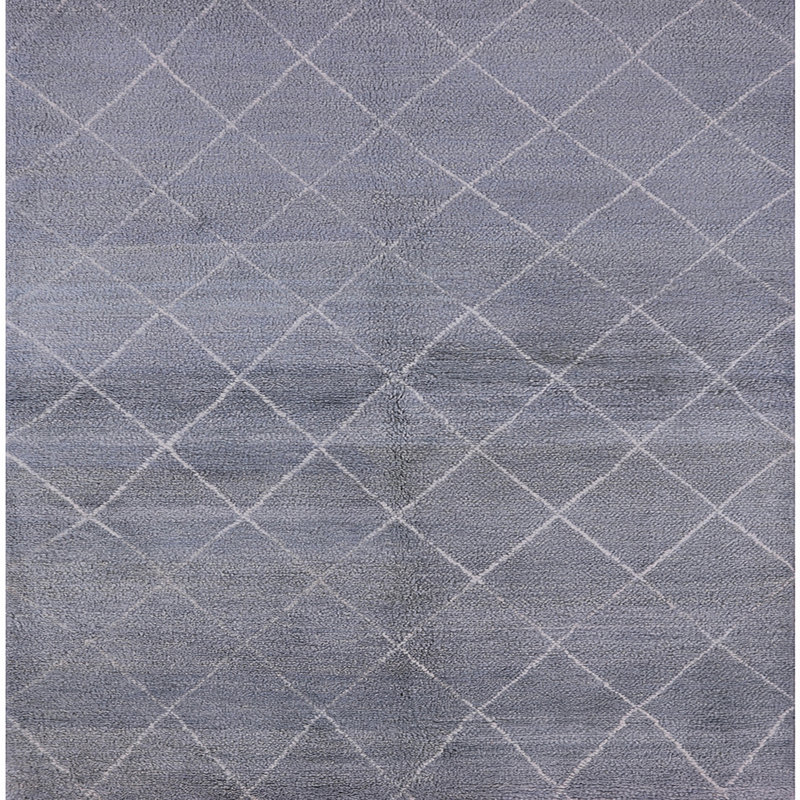 Tapis oriental gris Boothe, Carré 4 pi