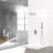 10 Inch Wall Mounted Shower With Square Dual Head Kit Handheld And