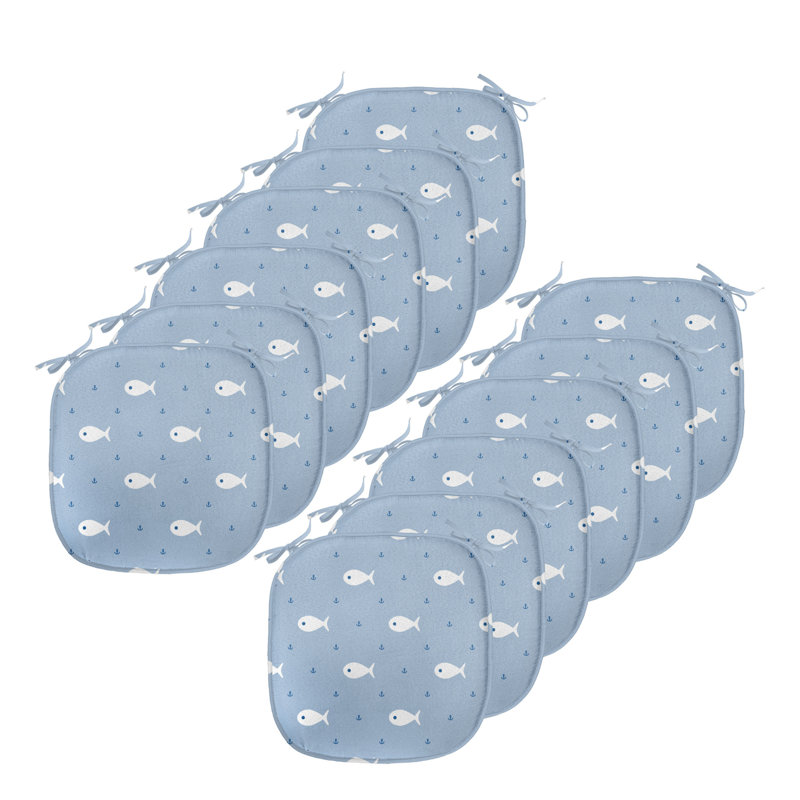 Fish and Anchor Chair Pad Cushion