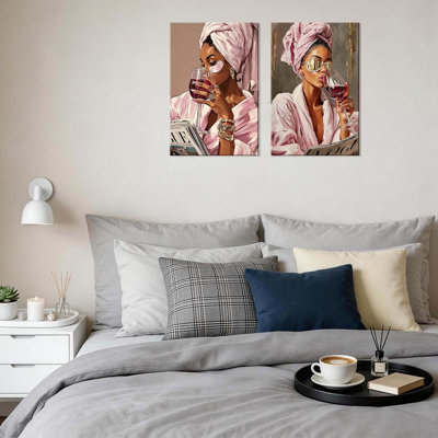 2 Piece Wrapped Canvas Wall Art