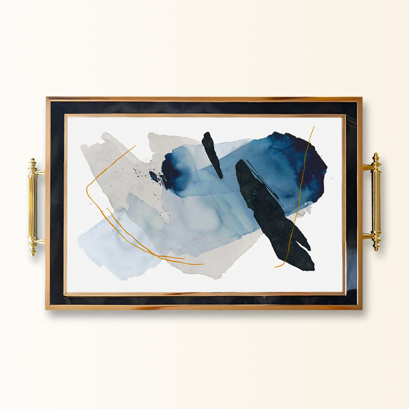 Elegant Glass Tray, 19.7 x 11.4 x 1.4 inches | 100% Durable Glass Construction | Easy to Clean with Damp Cloth | Ideal for Serving, Decorative Display, and Organizing | Stylish Addition to Home Décor