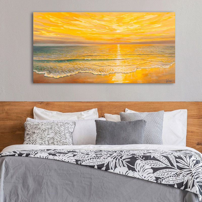 Golden Sunset by Adriano Galasso - Wrapped Canvas Art Prints, 35cm H x 70cm W x 4cm D