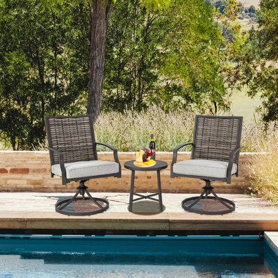 Altanay 2 - Person Metal Patio Dining Set with Round Table