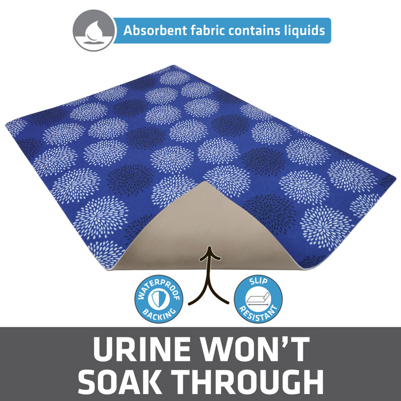 Good Medicine Blue Medium Waterproof Cat Litter Mat
