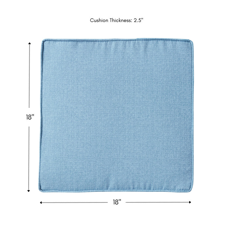 Outdoor Dining Chair Seat Pad, Denim