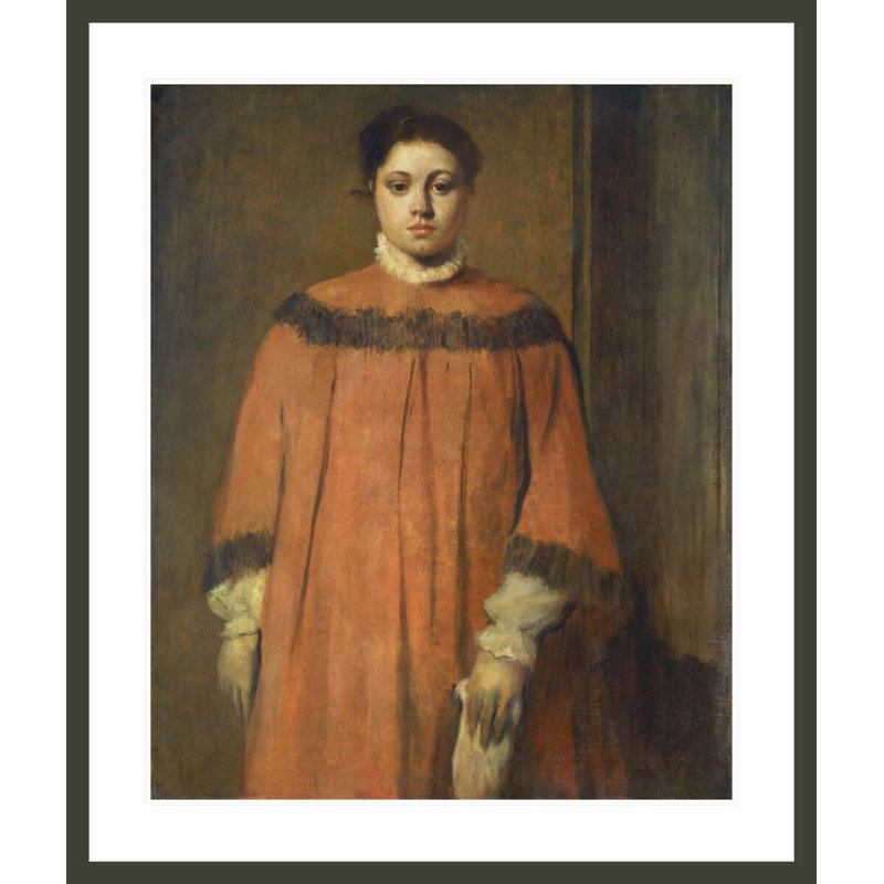 «Girl in Red» par Edgar Degas, impression giclée sur cadre, H 39,49 po x l 33,5 po