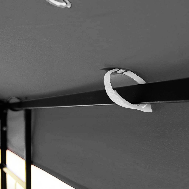 Abri de remplacement pour abri de jardin 10 pi x 10 pi - Protection contre l'eau à deux niveaux pour une protection de patio gris