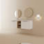 Meuble-lavabo de 60 po avec portes à fermeture douce, lavabo et petites tablettes de rangement, CVC07460WHLTK