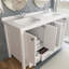 Meuble-lavabo double autoportant 59 po avec plateau en marbre d'ingénierie Analis-110486883