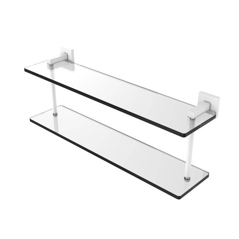 Haranu 2 Piece Tiered Shelf, Matte White