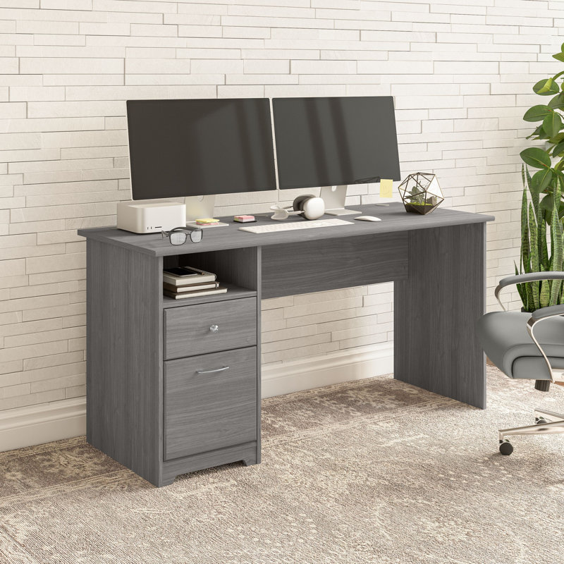 Bureau sur pied Ozro Singe, Chêne espresso, H 30 po x l 60 po x P 23 po
