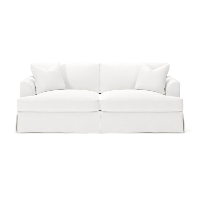 Lucia 92.5'' Slipcovered Sofa, Bayou Off White Canvas