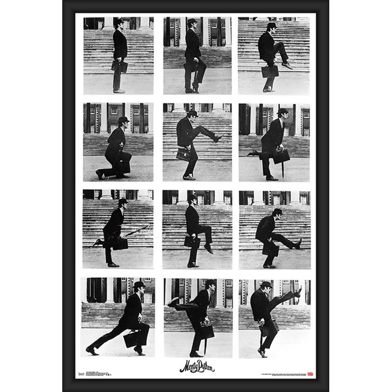 Monty Python - reproduction d'impression sur papier, Papier encadré noir, H 36,5 po x l 24,75 po x P 1 po
