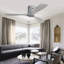 Ventilateur de plafond encastré 52 pouces DC 3 pales en bois sculpté, ventilateur, silencieux, télécommande réversible sans lumière