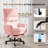 Big and Tall Office Chair, Flip Armrests for Pets & Cross Legged Sitting, Executive Ergonomic Computer Gaming Chair with Foot Rest, Teddy Fleece Wide Seat Reclining Desk Chair-887526005