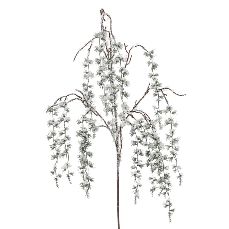 46" Metallic Hanging Iced Branch