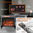 24" Three-Sided Glass Electric Fireplace With Feet - Freestanding Heater, Realistic Flame, Modern Home Decor